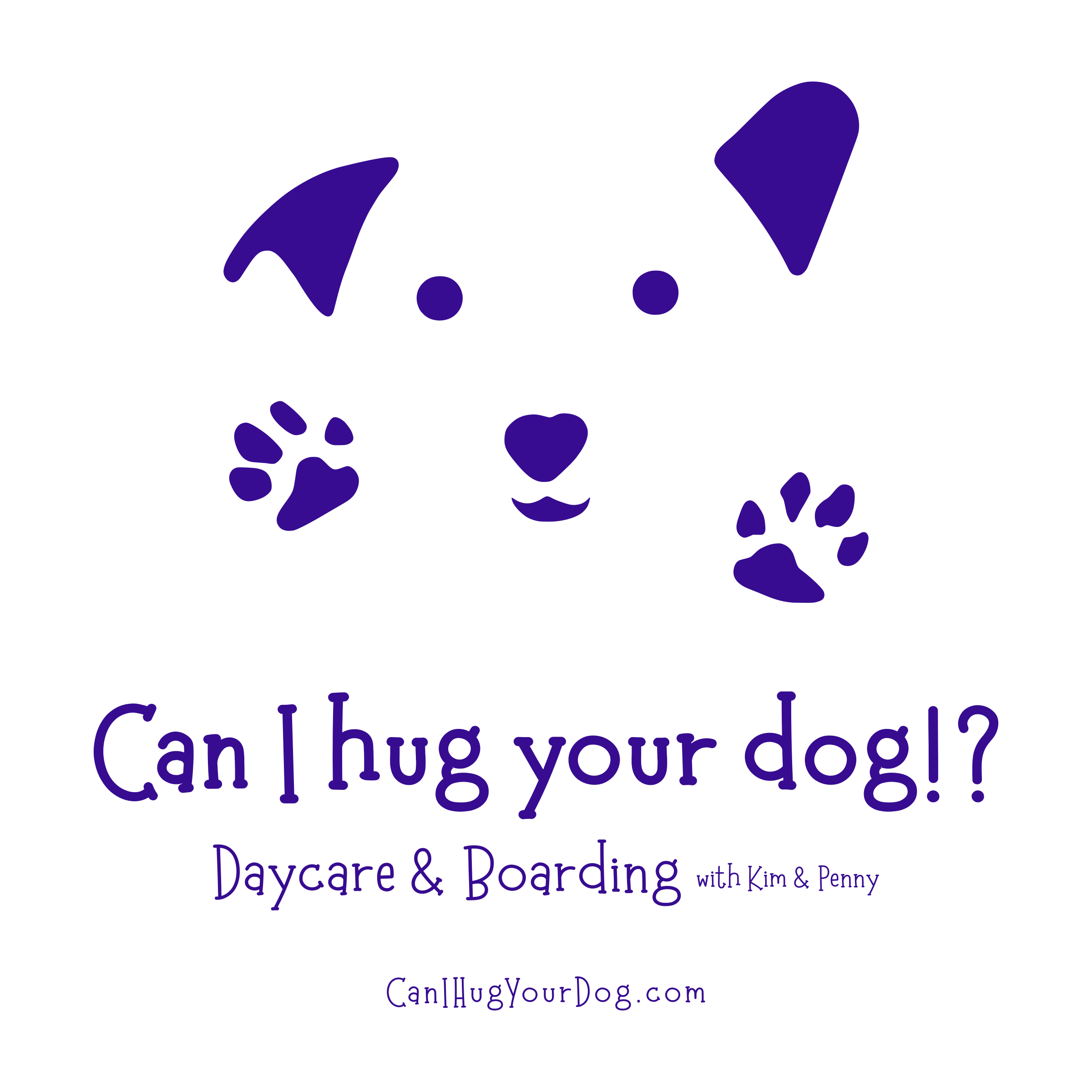 Can I Hug Your Dog logo with no background and no border
